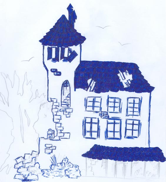 
Название: Старинно-сказочный дом.
Автор: Селена Спелман.
Бумага. Карандаши, ручка.